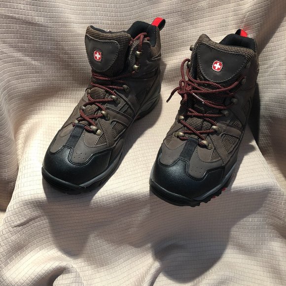 SwissGear men Brown Red Lace Up Hiking Boots, 10 main image 5